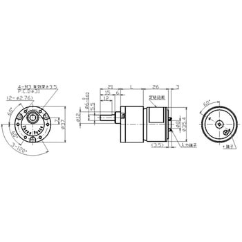 DCギアドモータ TP-3526E-KJタイプ スリーピース