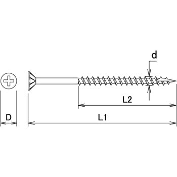 VP ステンレス 軸細コーススレッド フレキ頭 ダイドーハント(旧:大同製鋲所)
