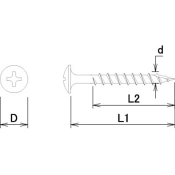 ステンレス 黒ラスパート 樋受金具専用ビス(パワートイラー) ダイドーハント(旧:大同製鋲所)