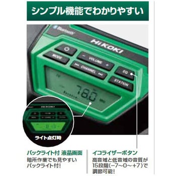 UR18DA(NN) コードレスラジオ 1台 HiKOKI(旧日立工機) 【通販モノタロウ】