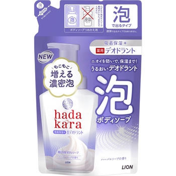 hadakara泡で出てくる薬用デオドラントボディソープ LION(ライオン)