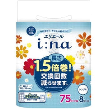 エリエールi：na(イーナ)トイレットティシュー1．5倍巻 大王製紙