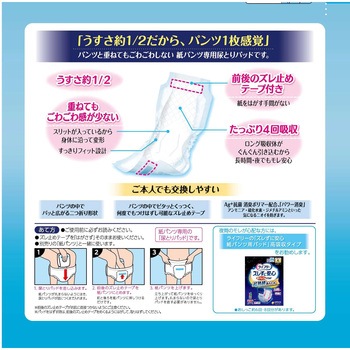 LFズレずに安心うす型紙パンツ専用尿とりパッド4回 ユニ・チャーム