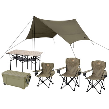 キャンプ用品6点セット 3人用 ハイタイプ アイリスオーヤマ