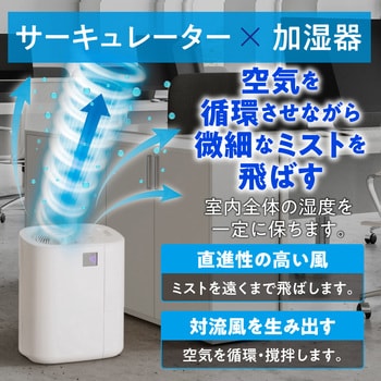 HCK-5520-W サーキュレーター加湿器 加湿量550ml/h アイリスオーヤマ 