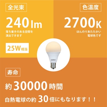 ミニクリプトン形LED電球 1型 E-17 電球色 タカショー