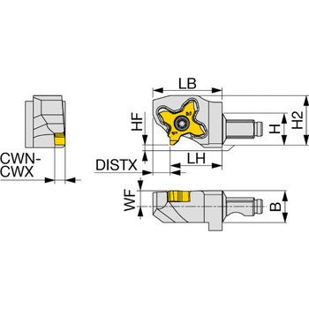Y軸加工用スクリューオン式ヘッド QC12 タンガロイ
