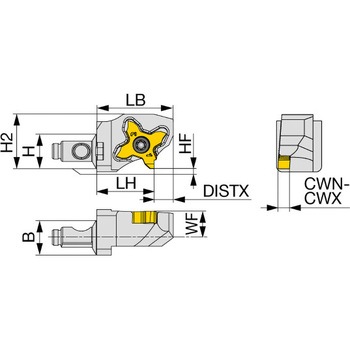 Y軸加工用スクリューオン式ヘッド QC12 タンガロイ