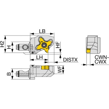 Y軸加工用スクリューオン式ヘッド QC12 タンガロイ