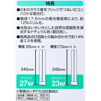 FHP23EN ツイン蛍光灯 Hfツイン1(2本ブリッジ) 1箱(10本) Panasonic