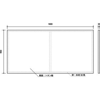 鉄板木枠 寸法1800×900×30mm厚さ(トタン)0.27mm 1箱(2枚)