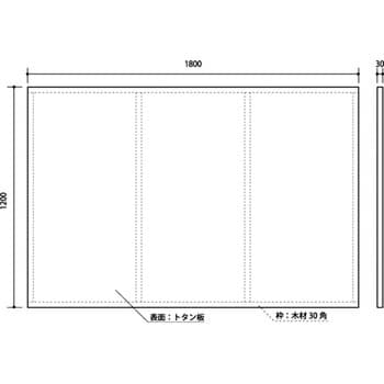 鉄板木枠 寸法1200×1800×30mm厚さ(トタン)0.27mm 1箱(2枚)