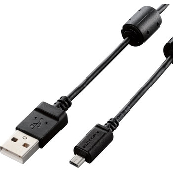 USBケーブル デジカメ用 ミニ8pin平型タイプ フェライトコア ブラック エレコム
