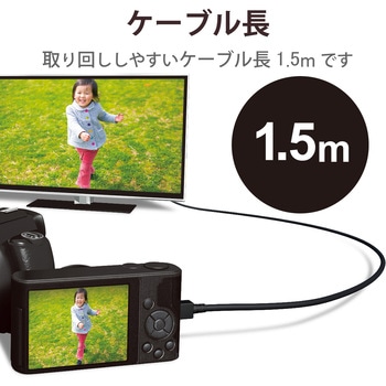 HDMIケーブル microHDMI-HDMI 4K対応 スーパースリム デジカメ用 エレコム