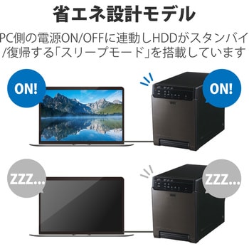 LGB-4BNHEU3 HDDケース 3.5インチハードディスク USB3.0/e-SATA対応 1