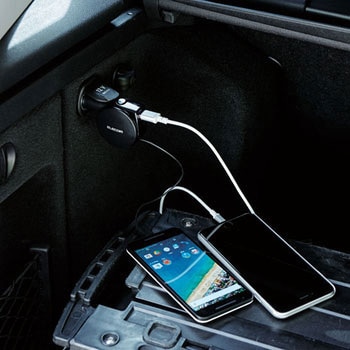 車載充電器(5.4A・巻取りType-C&USB) エレコム