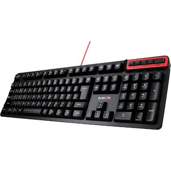 キーボード 有線 メンブレン式 テンキー付き メンブレン ハードウェアマクロ機能 PS5 ブラック エレコム