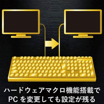 キーボード 有線 メンブレン式 テンキー付き メンブレン ハードウェアマクロ機能 PS5 ブラック エレコム