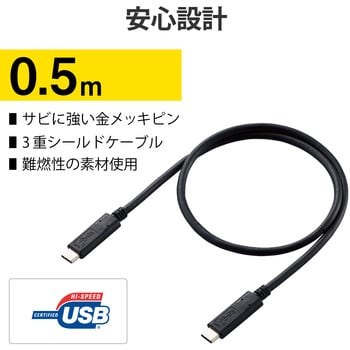 DGW-U3CC05NBK カメラケーブル Type-Cケーブル USBC-USBC USB3.1 50cm