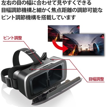 VRゴーグル VRリモコン ピント調整 目幅調節 スマホ 4.8～7インチ対応 エレコム