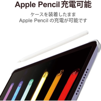 iPad mini 8.3インチ 第6世代 (2021年) ケース カバー 手帳型 フラップ ソフトレザー マグネット 2アングル 背面クリア 薄型 軽量 ブラック エレコム