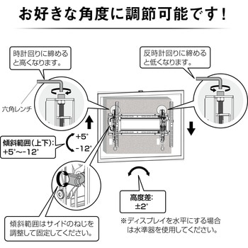 ディスプレイ壁掛け金具 アイリスオーヤマ