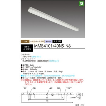 Nuシリーズ40形 器具本体ライトユニットセット トラフ形 HotaluX(ホタルクス)