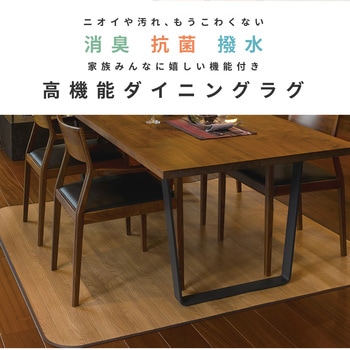抗菌・消臭 木目調ダイニングラグ 萩原