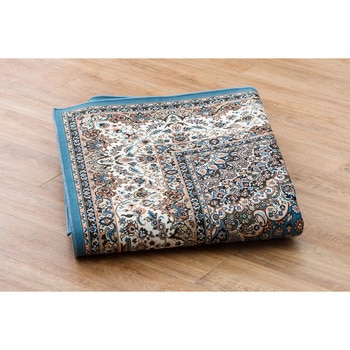 高級絨毯風の転写プリントラグ 萩原