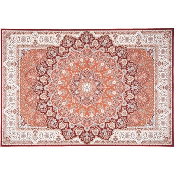 高級絨毯風の転写プリントラグ 萩原