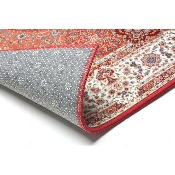 高級絨毯風の転写プリントラグ 萩原