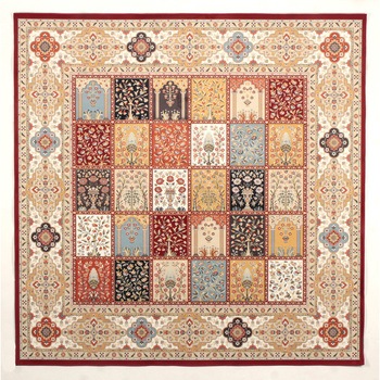 高級絨毯風の転写プリントラグ 萩原