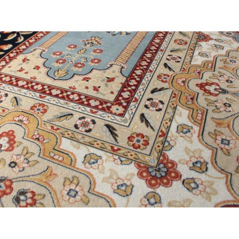 高級絨毯風の転写プリントラグ 萩原