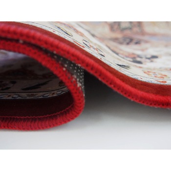 高級絨毯風の転写プリントラグ 萩原