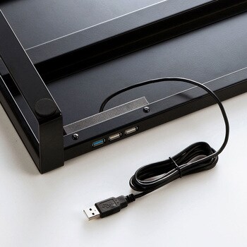 電源タップ+USBハブ付き机上ラック(W1000)