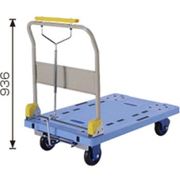 895x595mm/300kg 運搬車(ハンドブレーキ付)