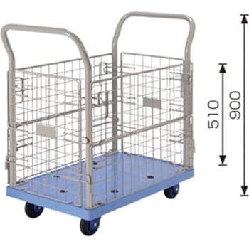 710x455mm/150kg 運搬車(メッシュかご付) EA520BY-41A ※事業者向け商品