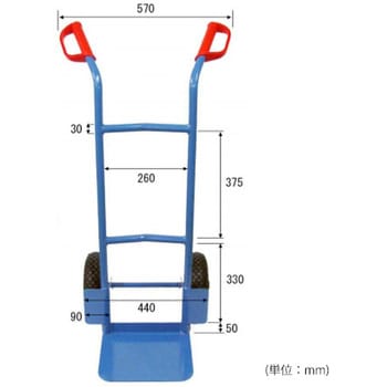 EA520FD-26 250x320mm/200kg ハンドトラック エスコ 頑丈な溶接構造