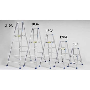 ESCO 1.70m 軽量脚立(アルミ製) EA903AC-180A-