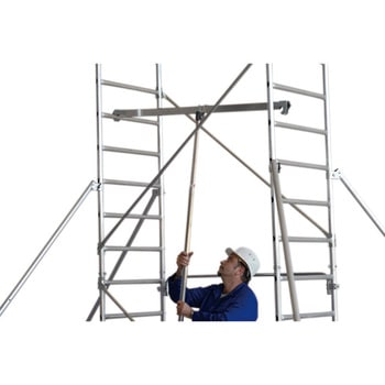 3.4m 作業台(移動式アルミ製) エスコ