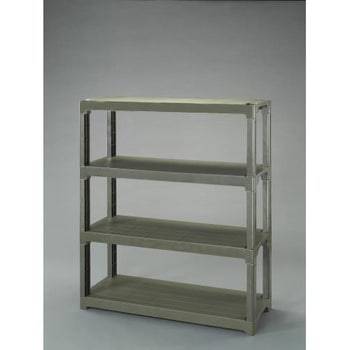 1200x450x1372mm/4段 プラスチック棚(OD色) エスコ