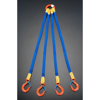 4.65tonx1.0m 金具付スリング(4本懸け) エスコ