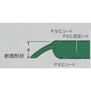 500x1500mm 業務用クッションマット(緑) エスコ