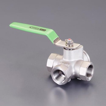 Rc 3/4"  三方ボールバルブ(ステンレス製) エスコ