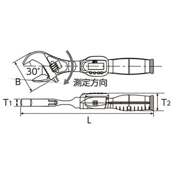 EA723JL-200 10-36mm/40-200N・m [デジタル]トルクレンチ(充電式) 1個 エスコ 【通販モノタロウ】