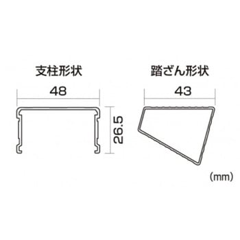 0.60-0.91m/420mm 足場台(アルミ製) エスコ