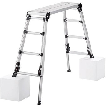 0.87-1.18m/400mm 足場台(アルミ製) エスコ