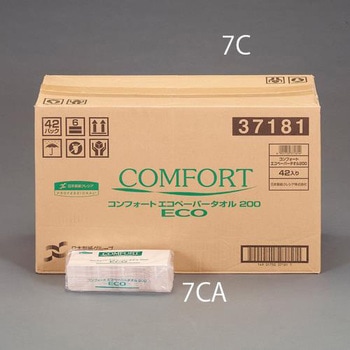170x220mm ペーパータオル(42パック/1箱) エスコ
