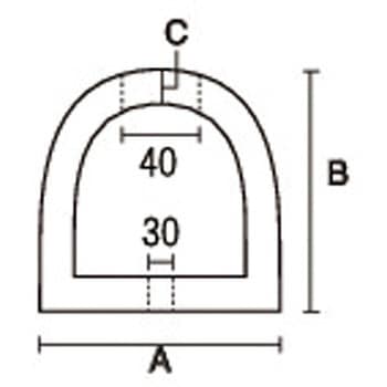 1000x100x100mm ドックバンパー エスコ