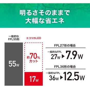 ECL-FPL27FN FPLコンパクト蛍光灯形LED 27形 エコリカ 昼白色 ECL-FPL27FN FPLコンパクト蛍光灯形LED 27形 エコリカ 昼白色